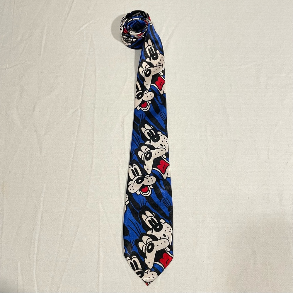 Vintage Golden City Goofy Hand Made Silk Tie